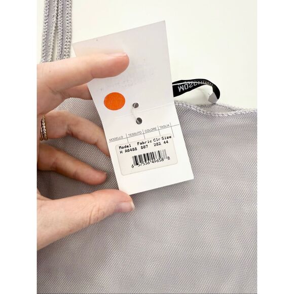 Moschino Cheap and Chic Sheer Mesh Embroidered Cami Slip Dress NWT XS Y2K - Picture 8 of 10